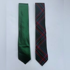Green and Plaid Men's Ties Set